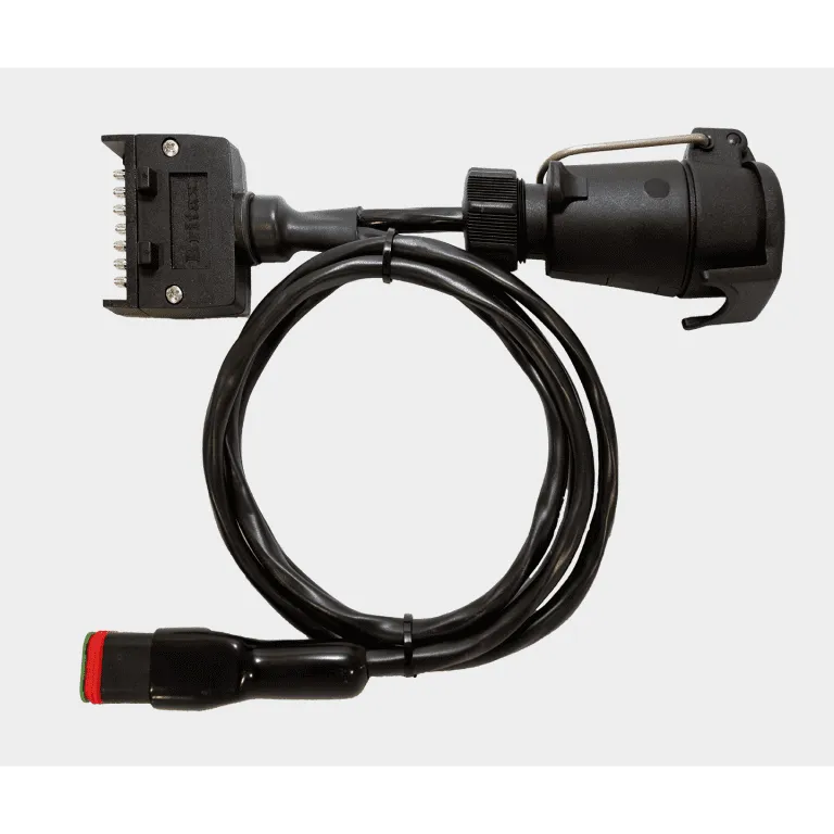 Elecbrakes Adaptor 7 Flat Pin Plug to 7 Large Round Pin Socket