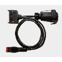 Elecbrakes Adaptor 7 Flat Pin Plug to 7 Large Round Pin Socket