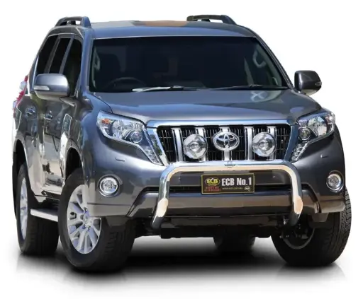 [NBT160SYM] Toyota Prado 150 Series (11/2013 - 10/2017) Alloy Nudge Bar Textura Black Powder Coat Finish